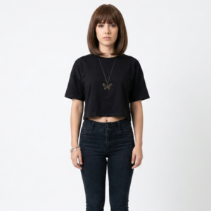 Crop Boxy Cristina - negro