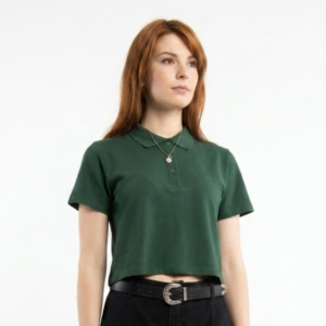Crop Camisero Brigitte -verde botella